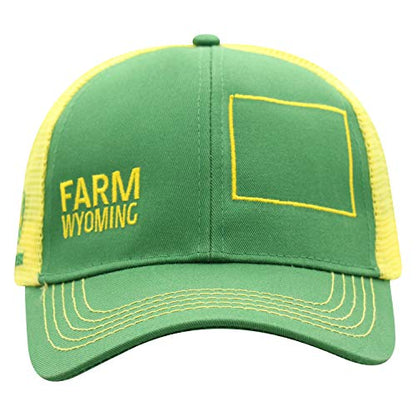 John Deere Farm State Pride Contrast Mesh Back Core Baseball Cap - color: Wyoming