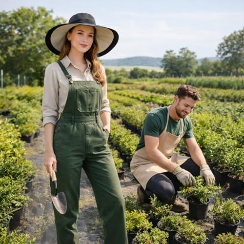 Wide Brim Sun Hat for Women Reversible Beach Hats Metal Wired Edge Gardening Hats, UPF 50+ Bucket Summer Hat - color: Black Beige