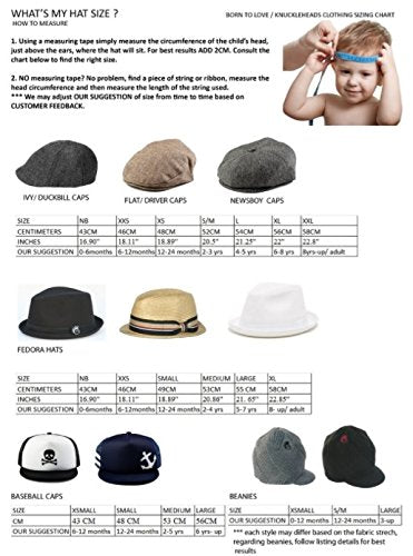 Born to Love Flat Scally Cap Boy's Tweed Page Boy Newsboy Baby Kids Driver Cap Hat - color: Grey Stripe, size: X-Small