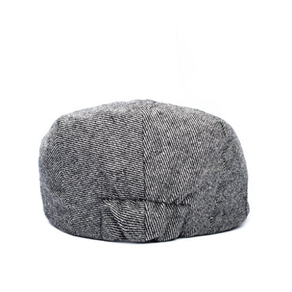 Born to Love Flat Scally Cap Boy's Tweed Page Boy Newsboy Baby Kids Driver Cap Hat - color: Grey Stripe, size: Large