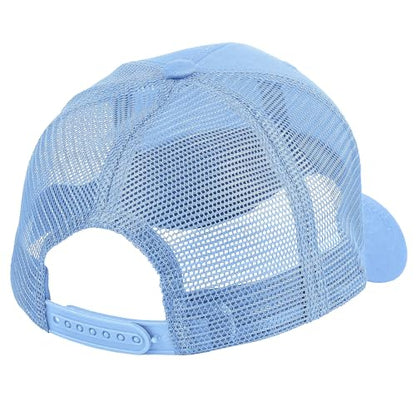 Falari Trucker Hat Baseball Cap Structured Plain Design 6 Panel, Adjustable Size - color: 1pk Sky Blue