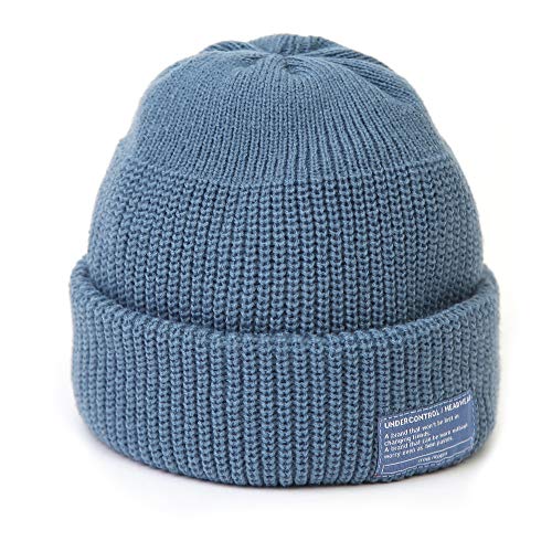 UNDERCONTROL Winter Trawler Fisherman Beanie Men Women Unisex Stylish Plain Docker Skull Hat Roll up Watch Cap Color Pack - color: Sky