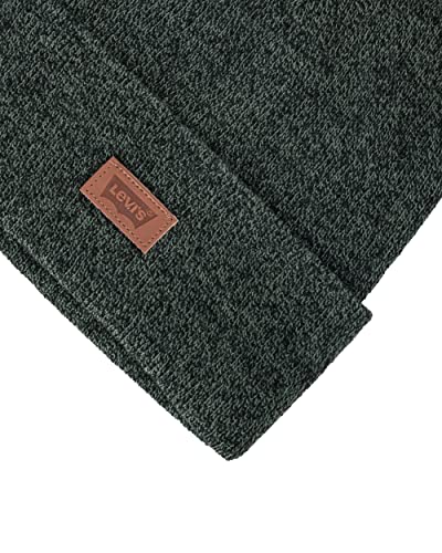 Levi's Mens All-Season Hero Beanie Soft Knit Cuffed Winter Hat, Warm & Comfortable Everyday Style - color: Hunter