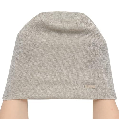 ZLYC Women Slouchy Beanie Hat Summer Knit Chemo Headwear - color: Solid Gray