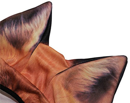 WTACTFUL 3D Animal Ears Balaclava, Breathable Face Mask for Halloween - color: Fox Meb-08