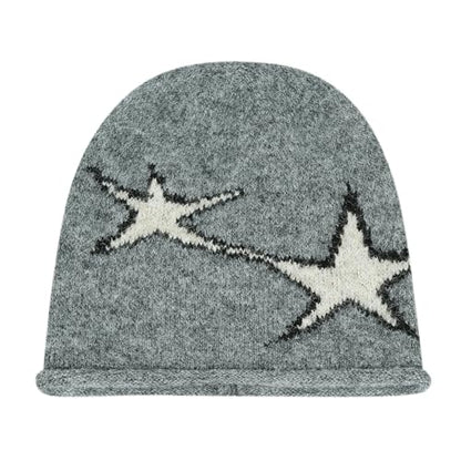 Croogo Slouchy Beanies for Men Women Winter Soft Warm Hat Lightweight & Breathable Slouch Knitted Skull Cap - color: Grey