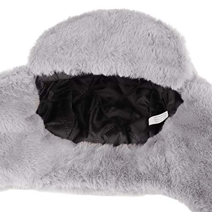 MioCloth Faux Fur Winter Earflap Russian Ushanka Hat - Fur Lined Winter Cap - color: Grey