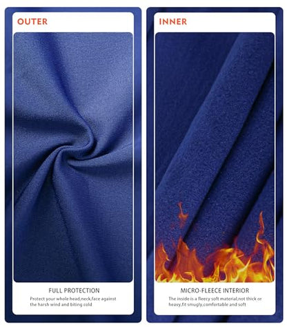 Winter Balaclava Ski Mask for Men Women Thermal Face Mask Breathable Face Cover for Cold Weather Motorcycle Snowboard - color: Blue(with Breath Hole)