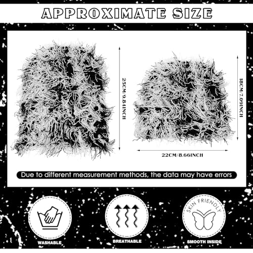 Chuarry Distressed Knitted Beanie Fuzzy Winter Hat - color: Assorted Black White