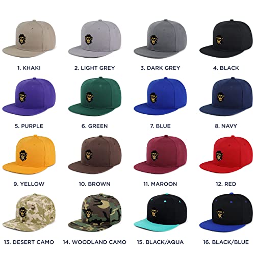 Smoking Monkey Hip-Hop Snapback Hat Embroidered Baseball Cap Wild Animal Funny - color: 15. Black/Aqua