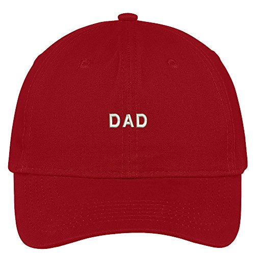 Trendy Apparel Shop Dad Embroidered Soft Cotton Low Profile Dad Hat Baseball Cap - color: Red