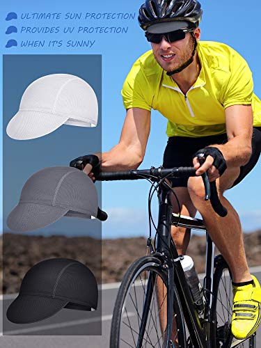 SATINIOR 4 Pieces Cycling Caps for Men Breathable - color: White, Grey, Black
