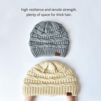 Women's Knitted Angora Wool Hat for Autumn and Winter Warm and Stylish with Rolled Brim and Slanted Rhinestones Cap - color: Z-grey