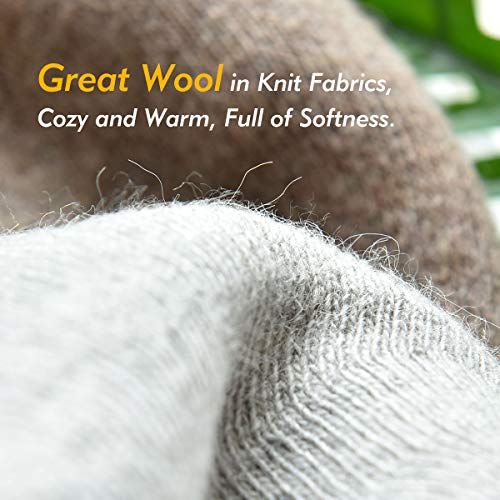 Womens Winter Beret Hat Knitted Beanie Cap Autumn Winter Hat French Classic Beret - color: Rice