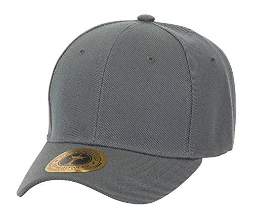 TOP HEADWEAR Adjustable Baseball Structured Cap Hat - color: Charcoal