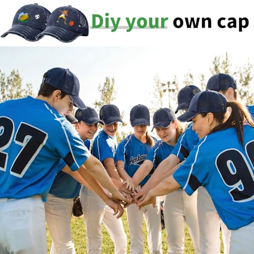 Suhine 24 Pcs Blank Trucker Hat Bulk,Unisex Baseball Cap - color: Dark Blue