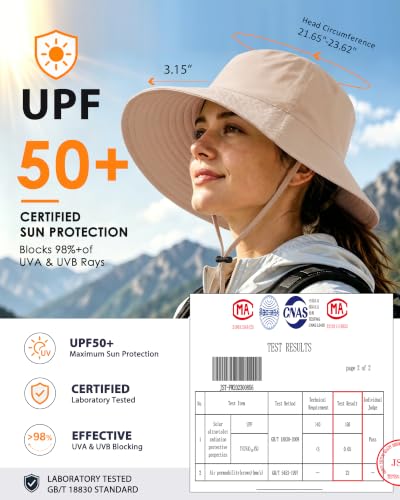 Water-Resistant UPF 50+ Sun Bucket Hat Packable Brimmed for Women Men - color: Dusty Rose