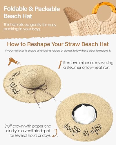 Sun Hats for Women Beach Hats for Women - color: Beige