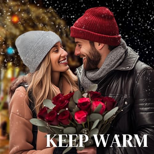 PFFY Beanie for Men Women Unisex Knit Cuffed Winter Beanies Hats Skull Cap - color: Black