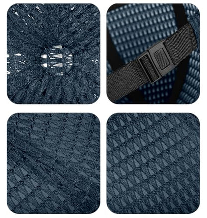 Mens Mesh Brimless Cap with No Brim, Summer Docker Cap Beanie Hat Flip Sailor Skullcap Breathable - color: Navy Blue