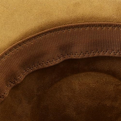 Lifup Western Cowboy Hat for Women Men Cowgirl Fedora Hat - color: Burgundy