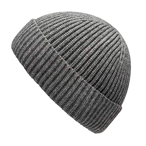 Beanie Knit Hats for Men & Women, Knit Cuff Short Fisherman Beanies Cap Daily Beanie for Winter - Warm & Soft