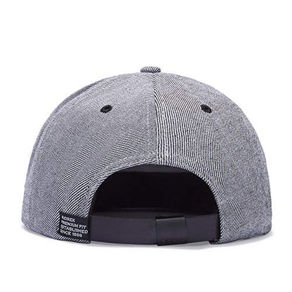 RIOREX Hip hop caps Fashion Animal Embroidery Baseball Cap for Men Adjustable Leather Belt Strapback Baseball Cap - color: Gray(l)