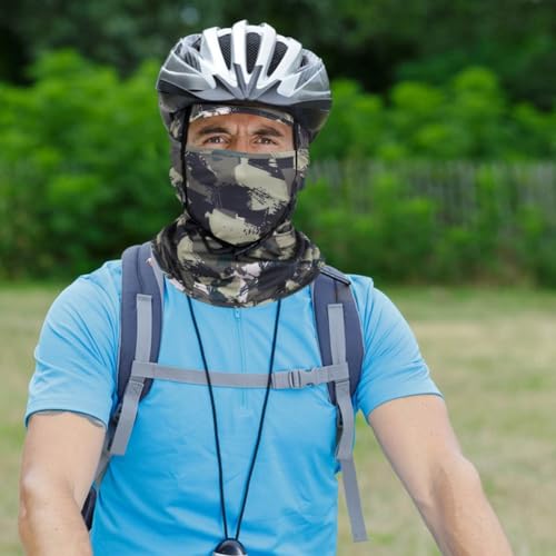 Camo Balaclava Ski Mask UV Face Cover for Motorcycle Hunting - color: Jungle Color-5pcs