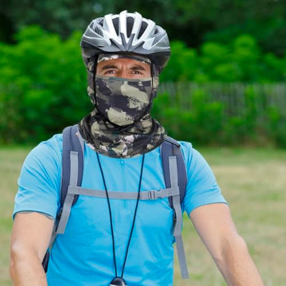 Camo Balaclava Ski Mask UV Face Cover for Motorcycle Hunting - color: Jungle Color-5pcs