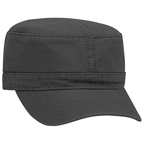 OTTO Superior Garment Washed Cotton Twill Military Cap - color: Black
