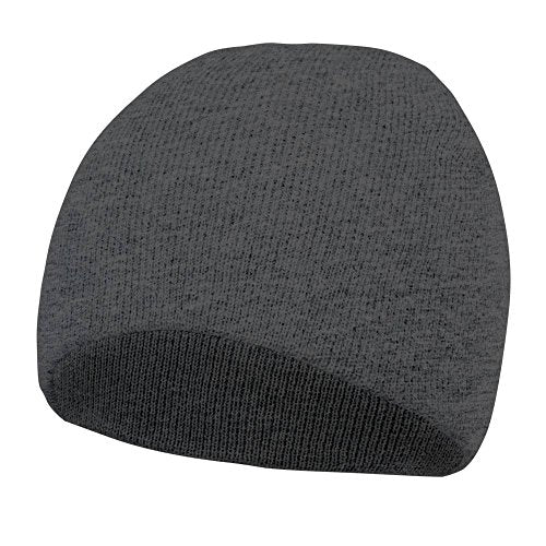 TOP HEADWEAR Cuffless Beanie for Men Women, Unisex Short Beanies Skull Cap - color: Charcoal