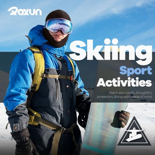 ROXUN Balaclava Ski Mask, 5 Pack Neck Gaiter Motorcycle Summer Cooling - color: B5-black+navy+dark Gray+light Gray+sand