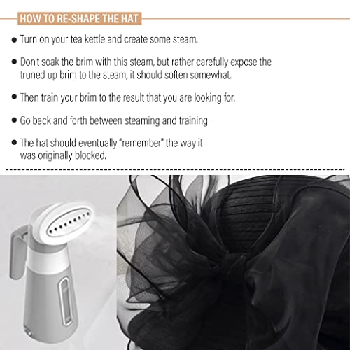 Ruphedy Women Derby Church Dress Bucket Hat Fascinators Tea Party Wedding Hat - color: S051-black