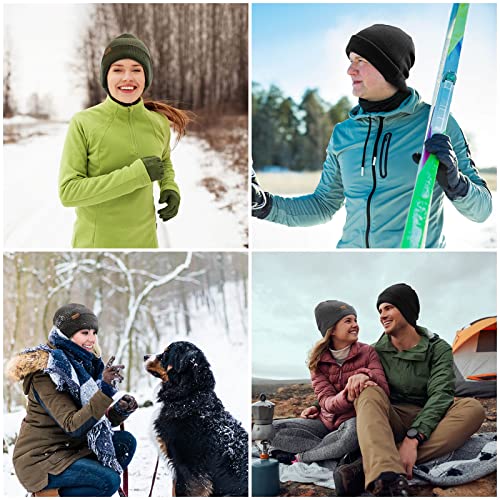 Beanie for Men Winter Thermal Cuffed Knit Hat Warm Gifts Womens Beanies - color: Green Olive