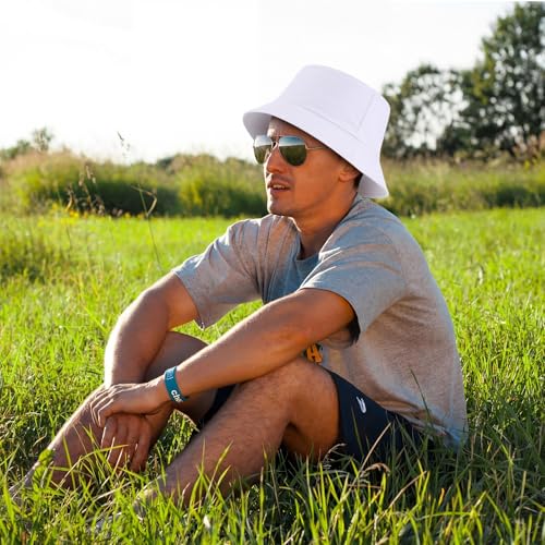 12/24/36 Pcs Bucket Hats for Men Women Bulk - color: White, size: Large