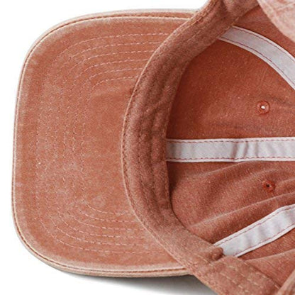 The Hat Depot 100% Cotton Pigment Dyed Low Profile Dad Hat Six Panel Cap - color: 1. Orange