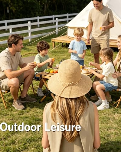 Women Straw Bucket Hat Natural Raffia Woven Sun Hat Foldable Wide Brim Summer Beach Travel Cap for Ladies - color: Brim 3.9"