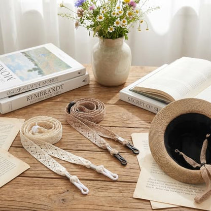 2 PCS Hat Straps for Wind, Adjustable Hat Strap Clips