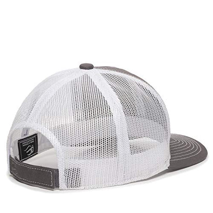 Outdoor Cap Unisex-Adult Outdoor Cap Structured Mesh Back Trucker Cap - color: Charcoal/White