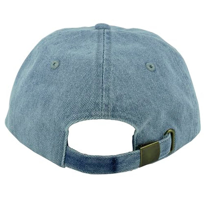 Gelante Baseball Cap Dad Hat 100% Cotton Polo Style Plain Blank Adjustable Size. - color: Denim Light Blue