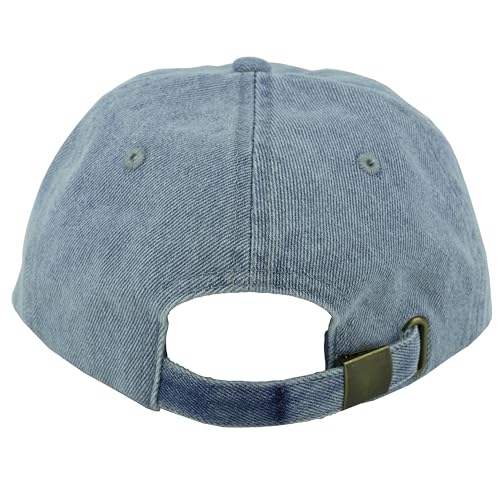 Gelante Baseball Cap Dad Hat 100% Cotton Polo Style Plain Blank Adjustable Size. - color: Denim Light Blue