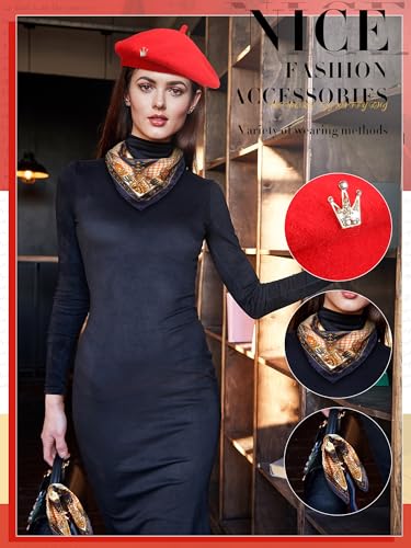 3 Pcs Beret Hats for Women - color: Red