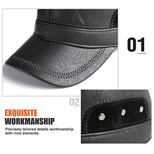 Sumolux Winter Leather Cap with Earflap