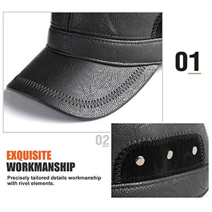 Sumolux Winter Leather Cap with Earflap