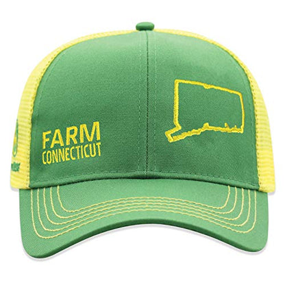 John Deere Farm State Pride Contrast Mesh Back Core Baseball Cap - color: Connecticut