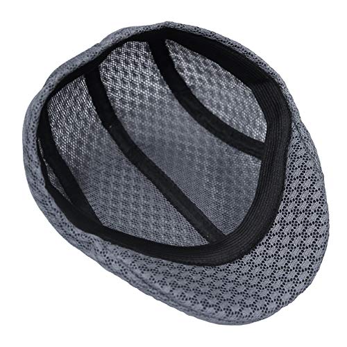 WITHMOONS Breathable Mesh Summer Hat Newsboy Ivy Cap Cabbie Flat Cap UZ30053 - color: Grey