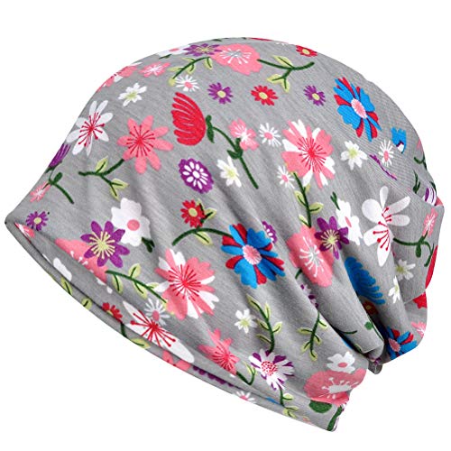 Ababalaya Womens Cotton Summer Beanie Chemo Headwear Sleep Cap - color: C-1414pack