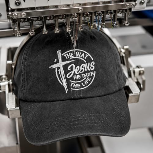 Man of God Husband Dad Embroidered Hat Camping Caps for Women - color: The Way the Truths the Lifes 30