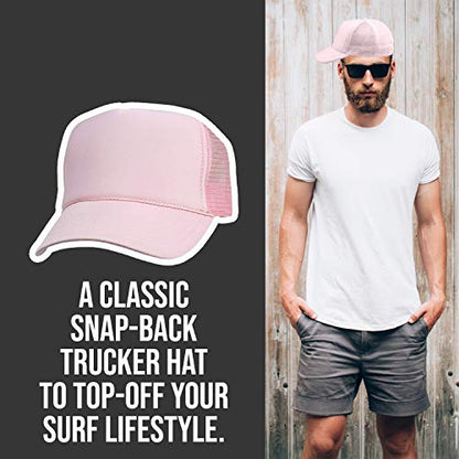 2 Packs Baseball Caps Blank Trucker Hats Summer Mesh Cap (2 FOR Price of 1) - color: Pink