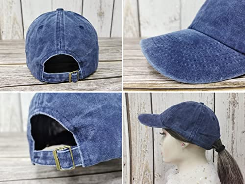 Embroidered Baseball Caps for Men and Women - color: Anchor (Washed Navy Blue)